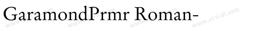 GaramondPrmr Roman字体转换
